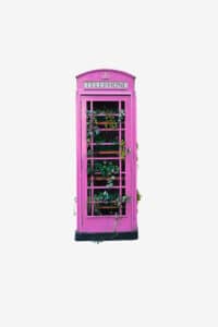 Grand Décor - Cabine Téléphonique Traditionnelle Pink London